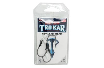 Image of Eagle Claw TroKar Swimbait Head, 1/16oz, White TKSB116W-4/0