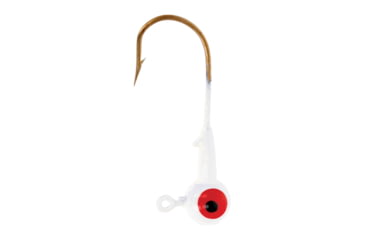 Image of Eagle Claw WBH34-1 Ball Head Jig 3/4 OZ, White, Bronze Hook 4 jigs per retail, WBH34-1