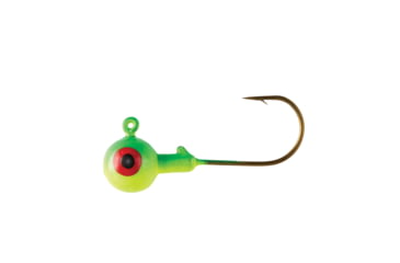 Image of Eagle Claw WBH34-12 Ball Head Jig 3/4 OZ, LIME/CHART, Bronze Hook 4 jigs per retail, WBH34-12