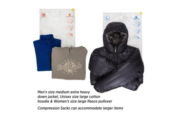 Image of Eagle Creek Pack-It Compression Sac Set, Medium/Large, Clear, Medium/Large, EC040304000