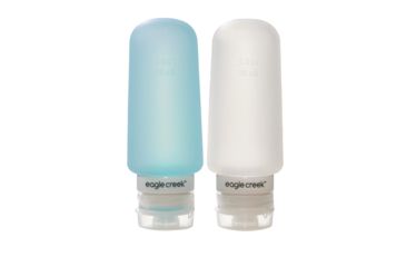 Image of Eagle Creek Silicone Bottles 3 Oz-Clear/Aqua