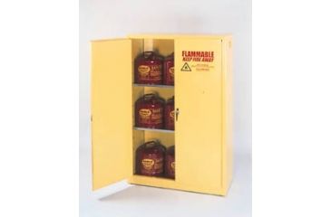 Image of Eagle Manufacturing Flammable Liquids Safety Storage Cabinets, Eagle Manufacturing 1930 Floor Cabinet, Sliding Door, 1 Shelf