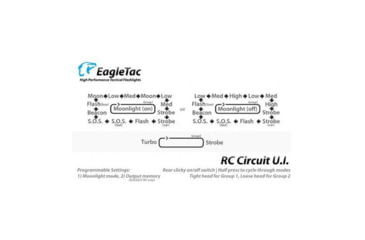 Image of EAGTAC D25C2 RC Clicky Flashlight, XP-G2 R5 NW LED, 481lm,2xCR123A, Black, D25C2-CLICKY-XPG2-NW