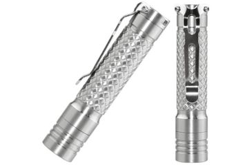 Image of EAGTAC D3A TI Titanium XP-L HI 378 Lumen AA LED Flashlight, Silver, Small 4246