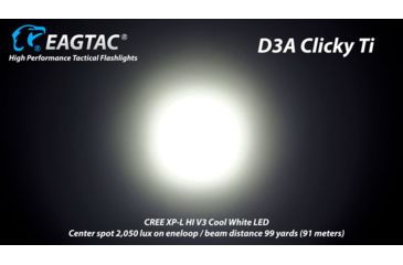 Image of EAGTAC D3A TI Titanium XP-L HI 378 Lumen AA LED Flashlight, Silver, Small 4246