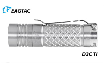 Image of EAGTAC D3C RC Ti Flashlight, Luminus SST20 CRI-95 4000K NW LED, 510lm, Silver, D3C-CLICKY-TI-SST20-NW