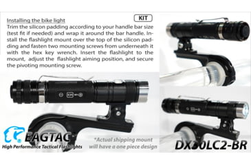 Image of EAGTAC DX30LC2-BR Rechargeable Flashlight, XP-L HI V2 NW LED, 1084lm, Black, DX30LC2BR-XPLHINW-BASE