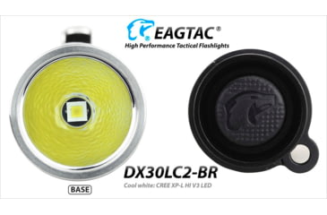 Image of EAGTAC DX30LC2-BR Rechargeable Flashlight, XP-L HI V2 NW LED, 1084lm, Black, DX30LC2BR-XPLHINW-BASE