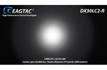 Image of EAGTAC DX30LC2-R Rechargeable Flashlight, XP-L HI V2 NW LED, 1084lm, Black, DX30LC2R-XPLHI-BASE-NW
