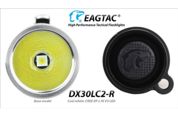 Image of EAGTAC DX30LC2-R Rechargeable Flashlight, XP-L HI V2 NW LED, 1084lm, Black, DX30LC2R-XPLHI-BASE-NW