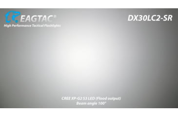 Image of EAGTAC DX30LC2-SR Side-LED Rechargeable Flashlight, Spot XP-L HI V2 NW w/ Flood Nichia 219B CRI92 5700K LED, 1080lm/390lm, Black, DX30LC2SR-XPLHINW-SIDE219B-BASE