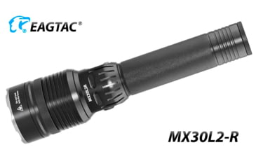 Image of EAGTAC MX30L2R XHP70.2 Flashlight, 32650 13000mAh li-ion, NW LED, 4205 Lumen, Black, MX30L2R-XHP702-NW