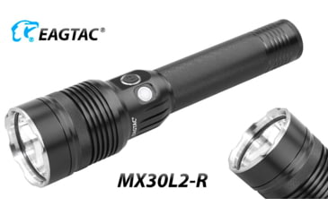 Image of EAGTAC MX30L2R XHP70.2 Flashlight, 32650 13000mAh li-ion, NW LED, 4205 Lumen, Black, MX30L2R-XHP702-NW