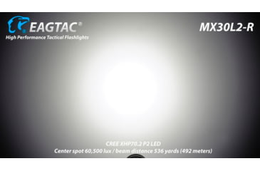 Image of EAGTAC MX30L2R XHP70.2 Flashlight, 32650 13000mAh li-ion, NW LED, 4205 Lumen, Black, MX30L2R-XHP702-NW