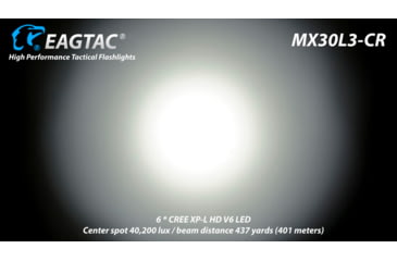 Image of EAGTAC MX30L3-CR Flashlight Kit, 6 Nichia 219B 5700K CRI92 R9050 SW57 D220 LED, 3600lm, Black, MX30L3CR-6*SST20-KIT-NW
