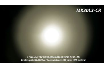 Image of Eagtac MX30L3-CR  Flashlight Kit, 6  Nichia 219C CRI92 4000K LED, 3850lm, Black 2950