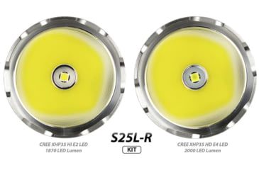 Image of EAGTAC S25L-R Flashlight Kit, XHP35 HI NW LED, 1750lm, Black, S25LR-XHP35-HI-KIT-NW