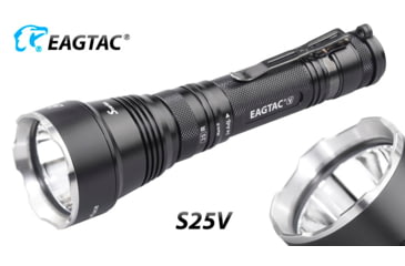 Image of EAGTAC S25V CSLPM1 Flashlight, 21700 5000mAh li-ion, CW LED, 1200 Lumen, Black, S25V-CSLPM1-CW
