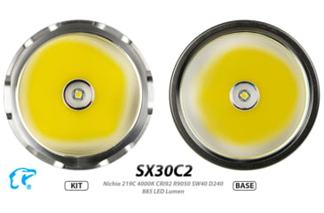 Image of EAGTAC SX30C2 Base Flashlight, XHP35 HD CW LED, 2000lm, Black, SX30C2-XHP35-HD-BASE-CW