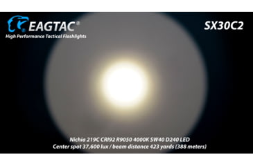 Image of EAGTAC SX30C2 Base Flashlight, XHP35 HD CW LED, 2000lm, Black, SX30C2-XHP35-HD-BASE-CW