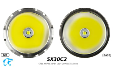 Image of EAGTAC SX30C2 Base Flashlight, XHP35 HD CW LED, 2000lm, Black, SX30C2-XHP35-HD-BASE-CW