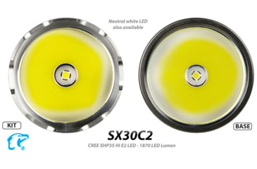 Image of EAGTAC SX30C2 Base Flashlight, XHP35 HD CW LED, 2000lm, Black, SX30C2-XHP35-HD-BASE-CW