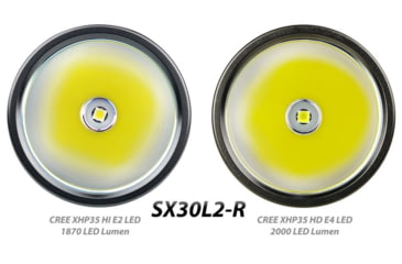 Image of EAGTAC SX30L2-R Flashlight, XHP35 HD CW LED, 2000lm, Black, SX30L2R-XHP35-HD-REG-CW