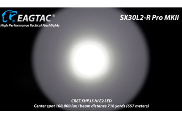 Image of EAGTAC SX30L2-R Pro MK II Flashlight, XHP35 HD CW LED, 2000lm, Black, Medium 4137