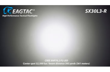 Image of EAGTAC SX30L3-R Flashlight, XHP70.2 CW LED, 4850lm, Black, SX30L3R-XHP702-REG-CW