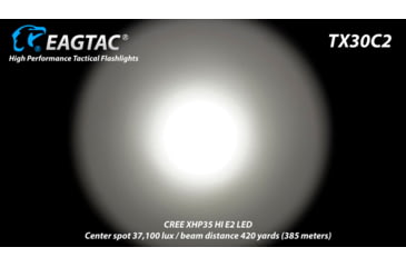 Image of EAGTAC TX30C2 Base Flashlight, Nichia 219C CRI92 4000K LED, 885lm, Black, TX30C2-219C-BASE-NW