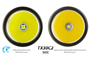 Image of EAGTAC TX30C2 Base Flashlight, Nichia 219C CRI92 4000K LED, 885lm, Black, TX30C2-219C-BASE-NW
