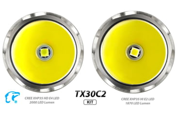 Image of EAGTAC TX30C2 Base Flashlight, Nichia 219C CRI92 4000K LED, 885lm, Black, TX30C2-219C-BASE-NW