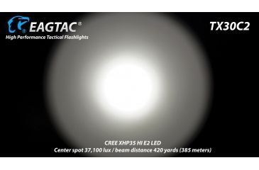 Image of Eagtac TX30C2, XHP35 HD CW LED, 2000 lumens, Black, Flashlight Only, 2938
