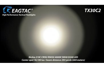 Image of Eagtac TX30C2, XHP35 HD CW LED, 2000 lumens, Black, Flashlight Only, 2938