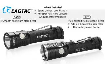 Image of Eagtac TX30C2, XHP35 HD CW LED, 2000 lumens, Black, Flashlight Only, 2938
