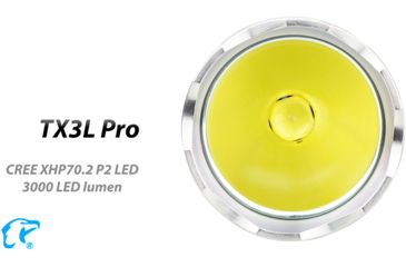 Image of EAGTAC TX3L PRO XJP70.2 CW, 3000 Lumen, USB Rechargeable, 18650 Led Flashlight, Black, Medium 4235