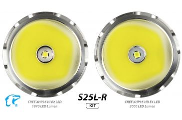 Image of Eagtac USB Rechargeable S25LR XHP35 HI 385 Meter Tactical Flashlight KIT, Black, Medium, S25LRXHP35HIKIT