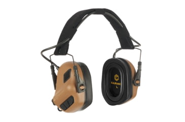 Image of Earmor Electronic Ear Muffs w/ Gel Earpads &amp; AUX Input, 22dB, Coyote Brown, M31-CB PLUS