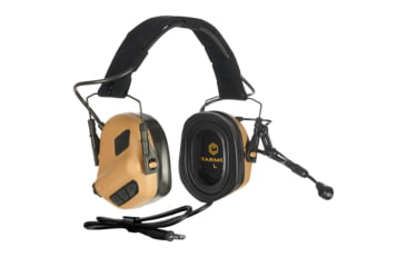 Image of Earmor ElectronicHeadset Communication w/ Gel Earpads &amp; Nexus TP-120 Cable, 22dB, Coyote Brown, M32-CB PLUS