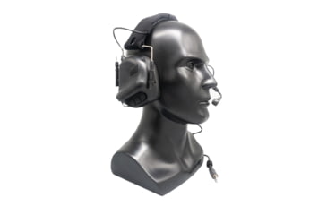Image of Earmor ElectronicHeadset Communication w/ Gel Earpads &amp; Nexus TP-120 Cable, 22dB, Tactical Black, M32-BK PLUS