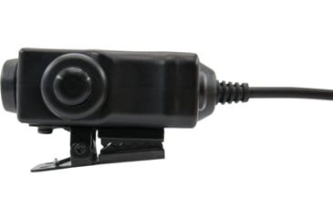 Image of Earmor Tactical PTT 3.5MM AUX Radio Application, Black, M51-AUX