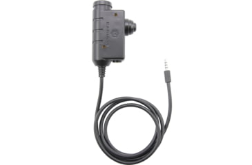 Image of Earmor Tactical PTT 3.5MM AUX Radio Application, Black, M51-AUX
