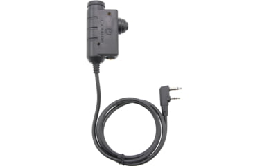 Image of Earmor Tactical PTT Kenwood 2pin Radio Application, Black, M51-KEN