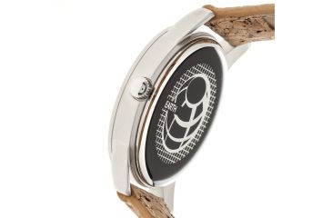 Image of Canopies Wood Watch,33mm,Green Dial,Khaki/Tan Leather Band
