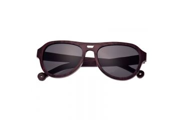 Image of Earth Coronado Ebony Wood Sunglasses, Plum Stripe Wood, ESG019BB