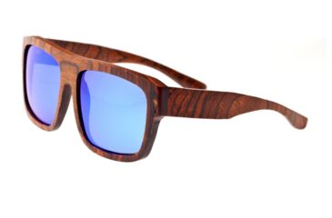 Image of Earth Hermosa Ebony Wood Sunglasses, Red Stripe Wood, ESG097RB