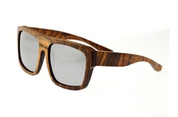 Image of Earth Hermosa Ebony Wood Sunglasses, Brown Stripe Wood, ESG097WB