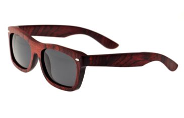 Image of Earth Portsmouth Bamboo Wood Sunglasses, Red Stripe Wood ESG502RB