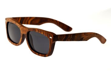 Image of Earth Portsmouth Bamboo Wood Sunglasses, Brown Stripe Wood ESG502WB