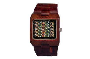 Image of Earth Rhizomes Series Wood Watch, Red ETHEW1207